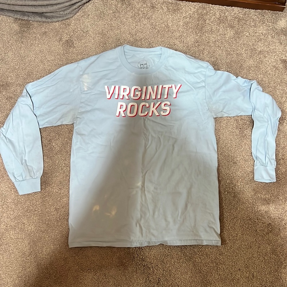 Lightly Bleach Stained Virginity Rocks Long Sleeve T-Shirt